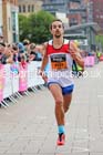 Conrad Franks finishing 2nd in the BUPA Great North 5k. Photo: David T. Hewitson/Sports for All Pics
